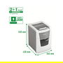 Leitz IQ Autofeed Small Office 100 Trituradora de Papel 80110000, Corte Cruzado 4 x 30 mm, 250 Hojas, 34 L, 55 dB, P-4, Blanco y Gris