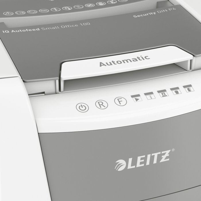 Leitz IQ 100 Autofeed P4 Destructora de Documentos, Corte Cruzado, 100 Hojas