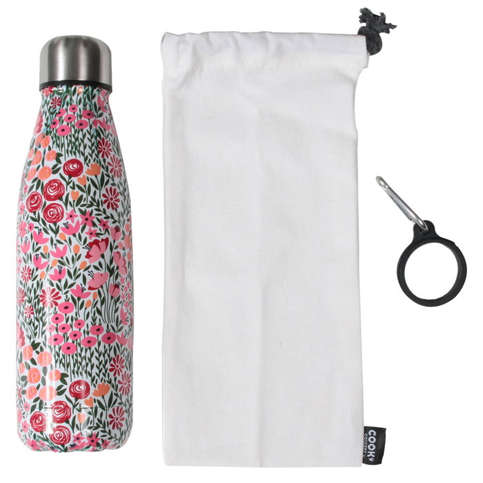 Cook Concept Termo Botella 500 Ml Acero Inoxidable Doble Pared Frío 18H Caliente 6H Con Bolsa