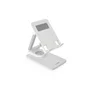 TooQ Soporte Hermes Plegable Ajustable y Giratorio 360° para Móvil o Tablet de hasta 12.9 Pulgadas, con Almohadillas Antideslizantes, para Escritorio - Color Blanco