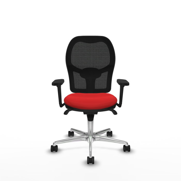 PIQUERAS Y CRESPO Silla de oficina Jorquera con mecanismo Sincro, Rojo y Negro PIQUERAS Y CRESPO Silla de oficina Jorquera con mecanismo Sincro, Rojo y Negro