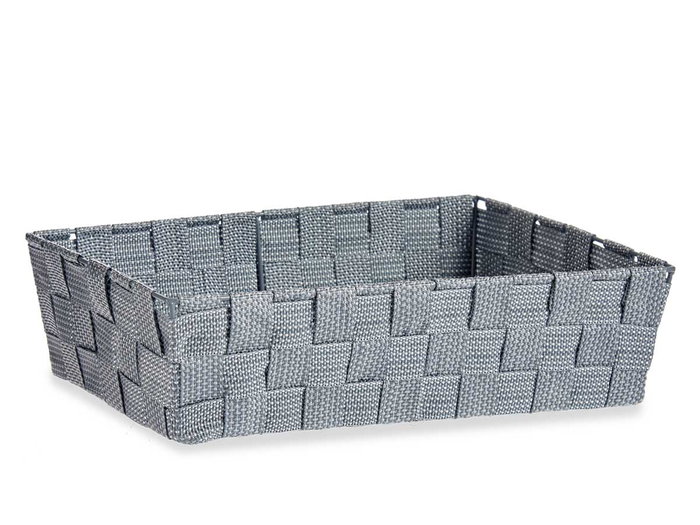 Kipit Cesta de Tela Rectangular sin Asas Gris 34x21x8.5 cm (Set de 18)