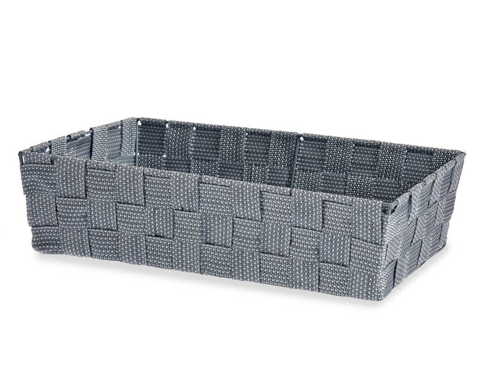 Kipit Cesta de Tela Rectangular sin Asas Gris 34x21x8.5 cm (Set de 18)