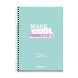 Agenda Escolar (2025-26) Miquelrius School Write Espiral Tapa Extra Activa 8º 117X174 D/P Verde