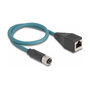 DeLOCK Cable adaptador M12 codificación X 8 pines hembra a RJ45 hembra 50 cm