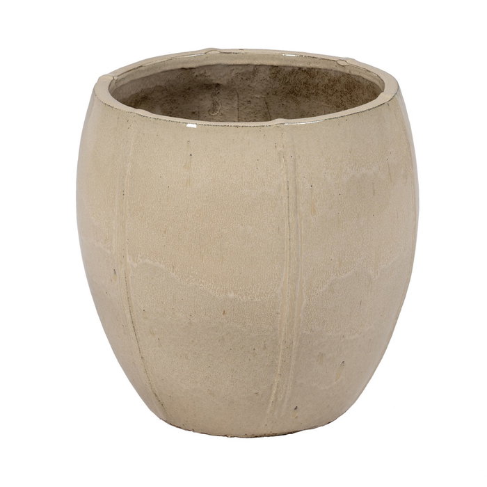 Ixia Pack de 2 Maceteros de Cerámica Crema 55x55 cm