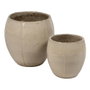 Ixia Pack de 2 Maceteros de Cerámica Crema 55x55 cm
