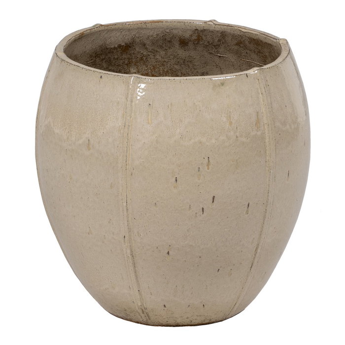 Ixia Pack de 2 Maceteros de Cerámica Crema 55x55 cm