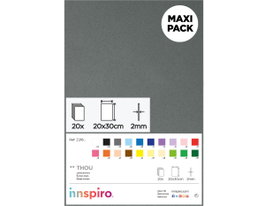 Innspiro Goma EVA gris láminas 20x30cm x 2mm (20 unidades)