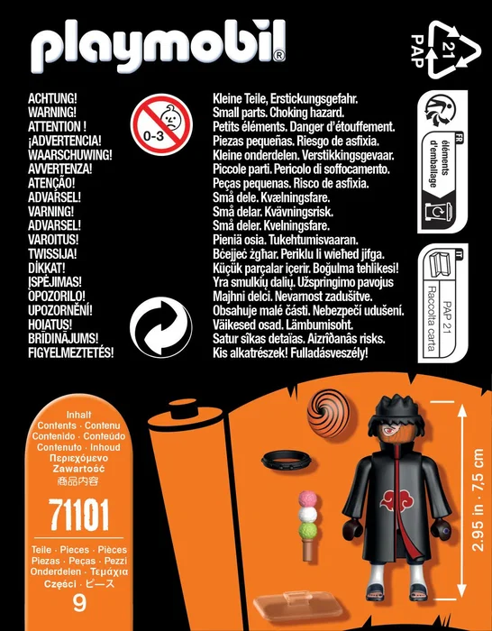 Playmobil 71101 Figura de Juguete Naruto Shippuden - Tobi, Personaje de Anime y Manga, para Niños a partir de 5 Años, Plástico Multicolor