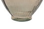 DKD Home Decor Jarrón de Cristal Reciclado Rayado Champán 30x30x59 cm