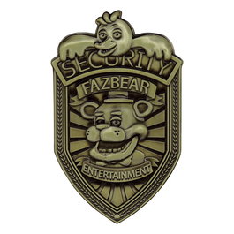 FaNaTtik Five Nights at Freddy's Réplica Security Badge Antique Brass Edition