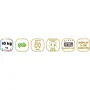 Little Balance Balanza de Cocina Happy Genius 10 USB LIT3760240787129 - Madera Natural y Sin Pilas