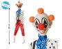 Figura Esqueleto De Payaso Con Pompones Naranjas Y Pantalón Rojo 40 cm<|image>