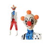 Figura Esqueleto De Payaso Con Pompones Naranjas Y Pantalón Rojo 40 cm<|image>