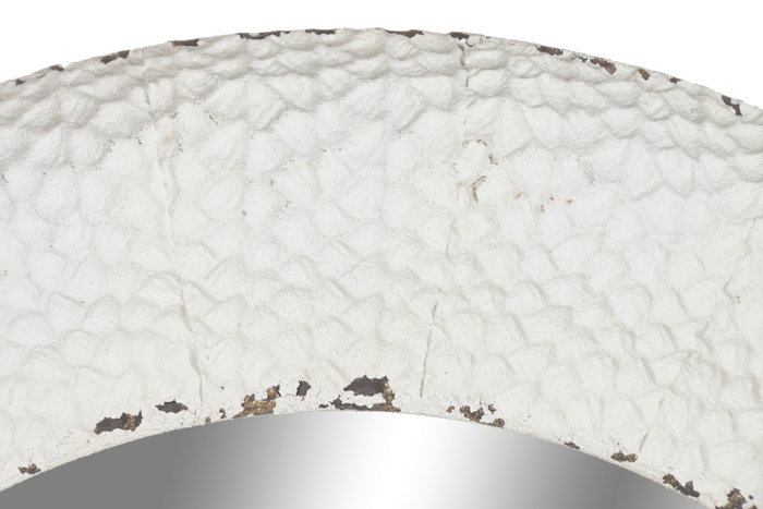 DKD Home Decor Espejo de Metal y Cristal Blanco 84x84 cm