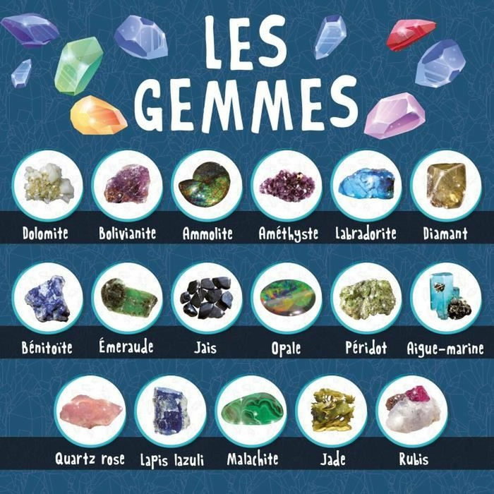 Lisciani Giochi Kit científico de descubrimiento de minerales con bloque de excavación