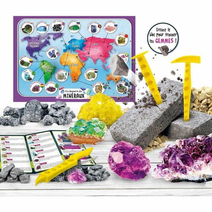 Lisciani Giochi Kit científico de descubrimiento de minerales con bloque de excavación