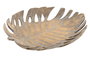DKD Home Decor Centro de Mesa de Resina Hoja Envejecido Dorado