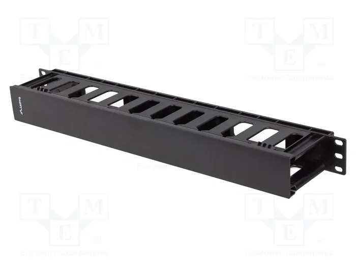 Lanberg Organizador de cables 1U 19 pulg negro