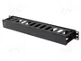 Lanberg Organizador de cables 1U 19 pulg negro