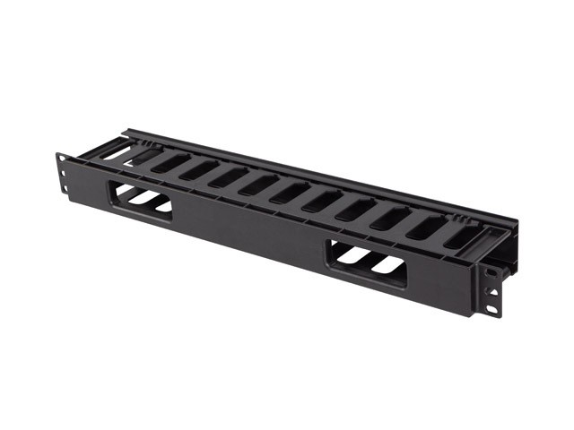Lanberg Organizador de cables 1U 19 pulg negro