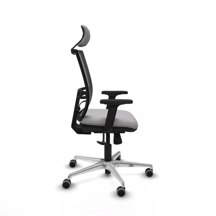 PIQUERAS Y CRESPO Silla de oficina Yunquera con mecanismo Sincro, Gris claro y Negro
