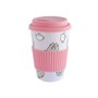 Grupo Erik Taza Pusheen Moments de 400 ml con Tapa y Agarre de Silicona de Cerámica