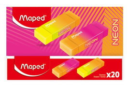 MAPED CREATIV Expositor de 20 gomas de borrar neón colores surtidos