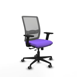PIQUERAS Y CRESPO Silla de oficina Haches con mecanismo Sincro/Traslack, Lila y Gris