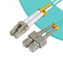 MicroConnect Cable de Fibra Óptica LC-SC Multimodo Dúplex OM3 (Azul Aqua), 0.5m