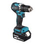 Makita DDF487Z Taladro Percutor a Bateria 18V 40 Nm, Pistola, Turbo, Sin Bateria, 1.3 cm en Acero, 3.6 cm en Madera, 1700 RPM, 940 g, Color Turquesa