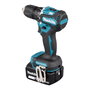 Makita DDF487Z Taladro Percutor a Bateria 18V 40 Nm, Pistola, Turbo, Sin Bateria, 1.3 cm en Acero, 3.6 cm en Madera, 1700 RPM, 940 g, Color Turquesa