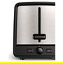 Bosch TAT5P420 Tostadora DesignLine, Acero Inoxidable, 2 Rebanadas, 970W, Función Descongelar y Recalentar, Negro