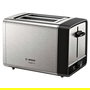 Bosch TAT5P420 Tostadora DesignLine, Acero Inoxidable, 2 Rebanadas, 970W, Función Descongelar y Recalentar, Negro