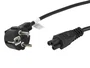 Lanberg CA-C5CA-11CC-0018-BK Cable de Alimentación 1.8m, Conectores Schuko (CEE7/7) Macho a IEC320 C5 Hembra Angular, Negro