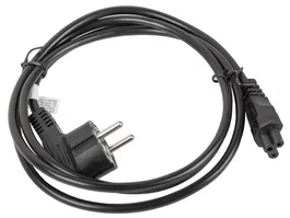 Lanberg CA-C5CA-11CC-0018-BK Cable de Alimentación 1.8m, Conectores Schuko (CEE7/7) Macho a IEC320 C5 Hembra Angular, Negro