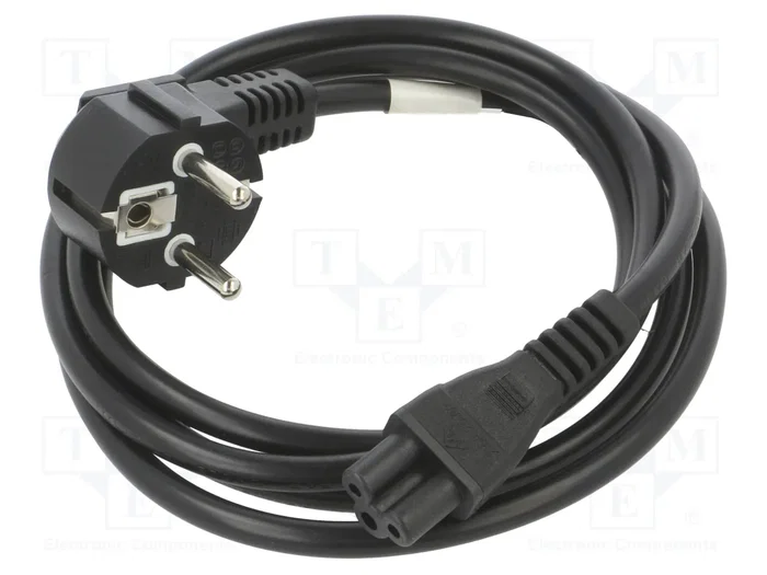 Lanberg Cable de alimentación CEE 7/7 a IEC C5 de 1,8 m Negro