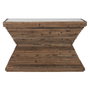 DKD Home Decor Consola Item Home Marron Blanco Madera reciclada Marmol 138 x 45 x 87 cm