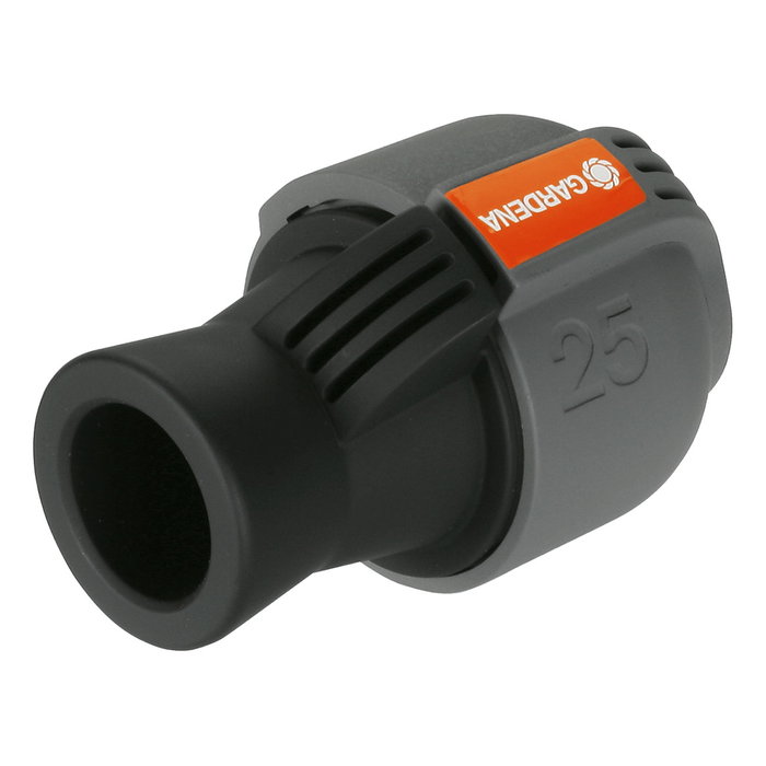 Gardena 2761-20 Sprinklersystem Verbinder 25 mm x 3/4"-Innengewinde, Conector para Riego, Negro, Gris