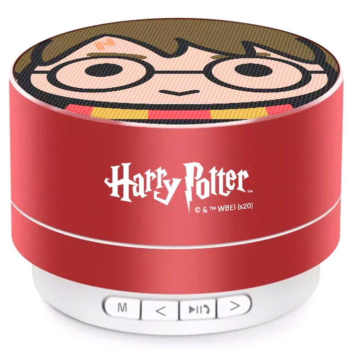 ERT GROUP Altavoz Portátil Inalámbrico Harry Potter 3W RMS Batería 300 mAh Micrófono Llamadas Tarjeta SD MP3 Radio FM Aluminio LED