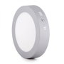 Plafón LED Circular Gris Cromado 12W 6000K Blanco Frío