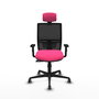 PIQUERAS Y CRESPO Silla de oficina Yunquera con mecanismo Sincro, Rosa y Negro