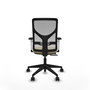 PIQUERAS Y CRESPO Silla de oficina Motilla con mecanismo Sincro/Traslack Crema y Gris