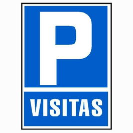 Archivo 2000 Señal Parking Visitas 210x297 PVC Azul y Blanco
