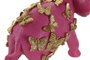 DKD Home Decor Figura de Resina Elefante Fucsia y Dorado 13.5 x 19 x 26 cm