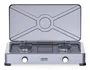 Haeger GC-02E.022A Encimera de Gas 60 cm, 2 Quemadores, Superficie Esmaltada de Fácil Limpieza, Color Gris