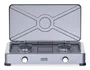 Haeger GC-02E.022A Encimera de Gas 60 cm, 2 Quemadores, Superficie Esmaltada de Fácil Limpieza, Color Gris