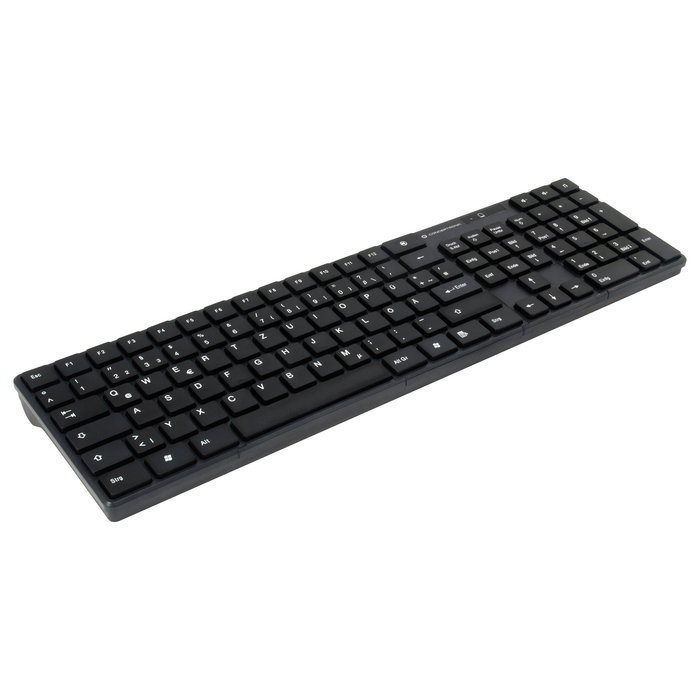 Conceptronic ORAZIO01DE Teclado y Ratón Inalámbrico RF QWERTZ Alemán Negro - Combo Completo para Hogar