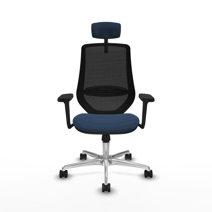 PIQUERAS Y CRESPO Silla de oficina Mardos con Mecanismo Sincro Azul Marino y Negro